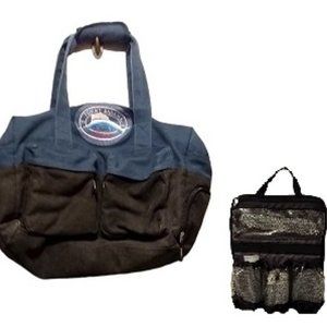 Tommy Bahama Marlin Logo Denim Duffle Bag & NWOT Toiletry Set
